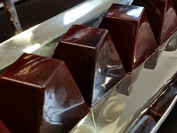 Finished chocolate pralines